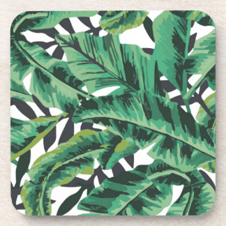 Porta-copo Teste padrão Glam tropical da folha da banana