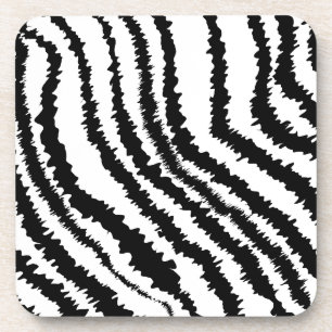 Porta-copo Teste padrão preto do impressão da zebra