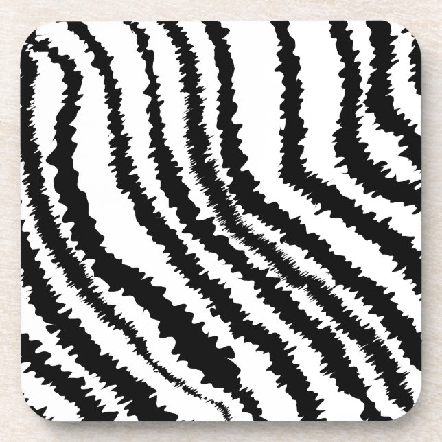 Porta-copo Teste padrão preto do impressão da zebra (Frente)