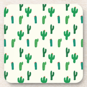 Porta-copo Teste padrão verde-claro do cacto