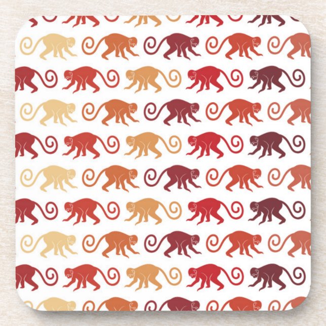 Porta-copo Teste padrão vermelho dos macacos (Frente)