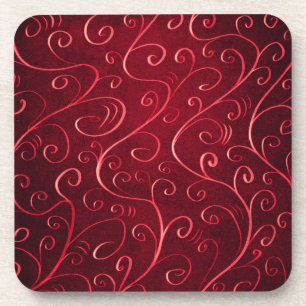 Porta-copo Teste padrão vermelho Textured elegante lunático