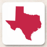 Porta-copo Texas em Vermelho<br><div class="desc">A forma do estado do Texas em vermelho.</div>