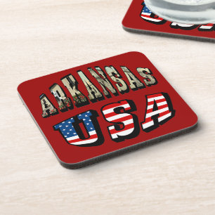 Porta-copo Texto de Sinalizador de Arkansas Picture e EUA