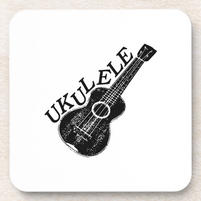 Porta-copo Texto E Imagem Do Ukulele (Frente)