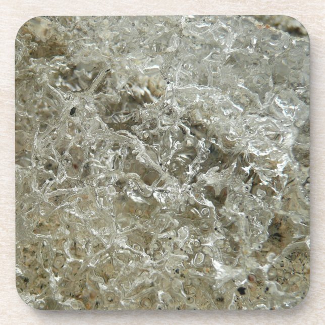 Porta-copo Textura de Abstrato de gelo glacial (Frente)