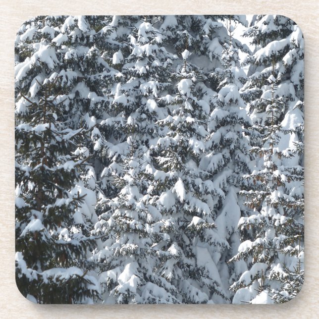 Porta-copo Textura de árvore de abertura de neve (Frente)