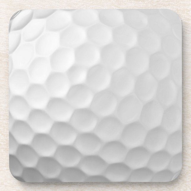 Porta-copo Textura de Bola de Golfe Branca Com Alvéolos (Frente)