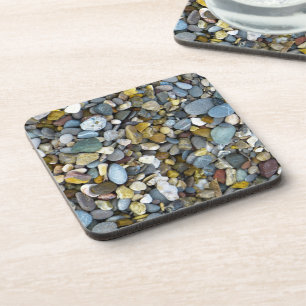 Porta-copo Textura de Pedra Seixos Pedregulhos Rio  Apoio de 