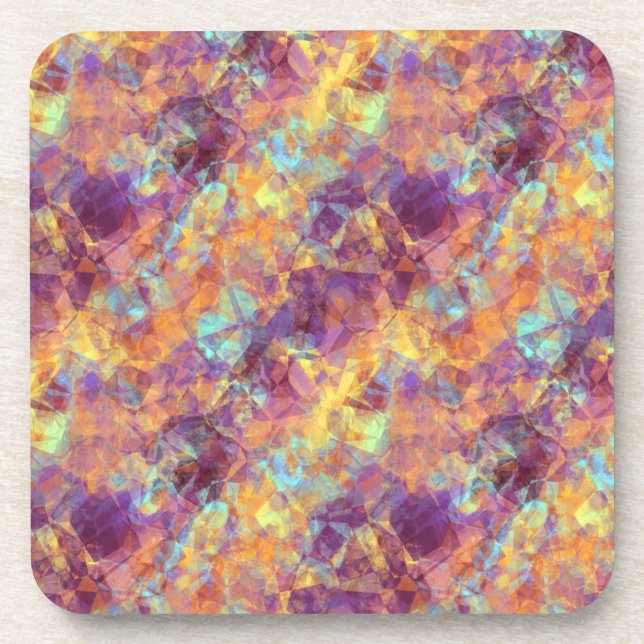 Porta-copo Textura reticulada com ameixa (Frente)