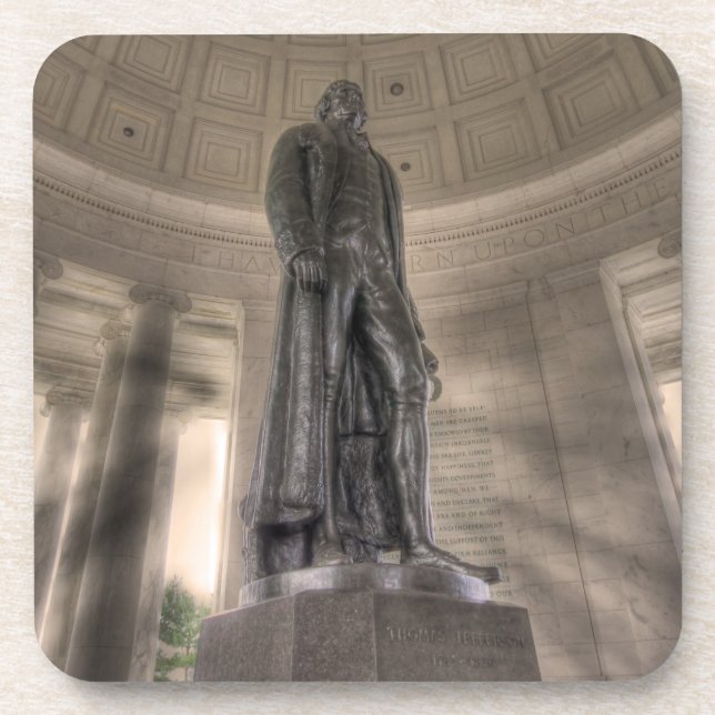 Porta-copo Thomas Jefferson Memorial Bronze Estátua (Frente)