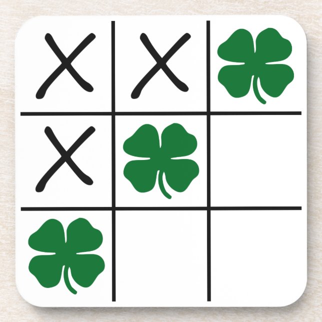 Porta-copo Tic Tac Toe Shamrock (Frente)
