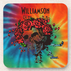 Porta-copo Tie Dye Skull with Roses