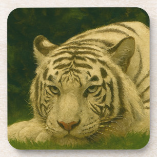 Porta-copo Tigre Branco Descendo em Woodland Shade