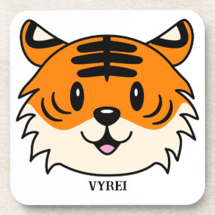 Porta-copo Tigre de Cartoon Sorridente