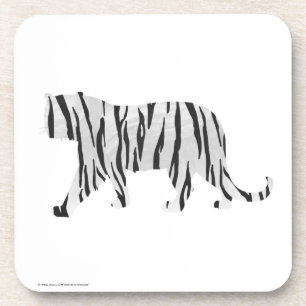 Porta-copo Tigre de silicone preto e branco