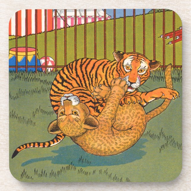 Porta-copo tigre e luta-leopardo (Frente)