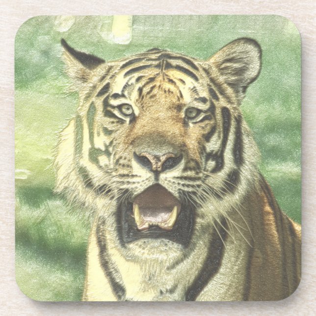 Porta-copo tigre metálico (Frente)