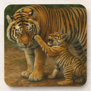 Porta-copo Tigre Tenderness - Pai e Cubo na Floresta