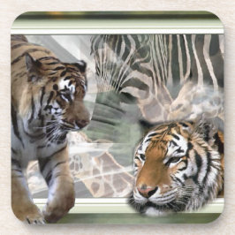 Porta-copo Tigres, Zebra, Girafa, Selva Primitiva