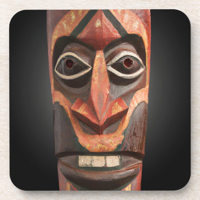 Porta-copo Tiki sofisticado e selvagem (Frente)