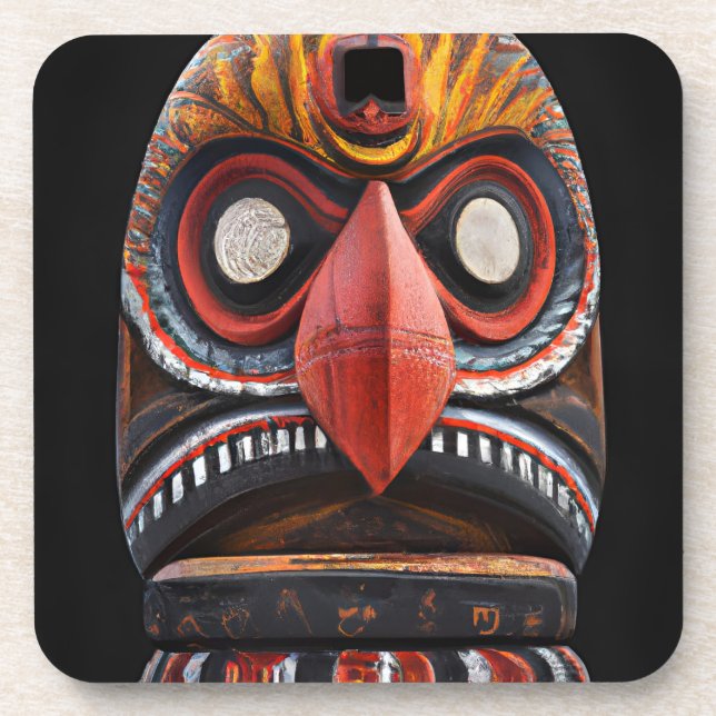 Porta-copo Tiki sofisticado e selvagem (Frente)