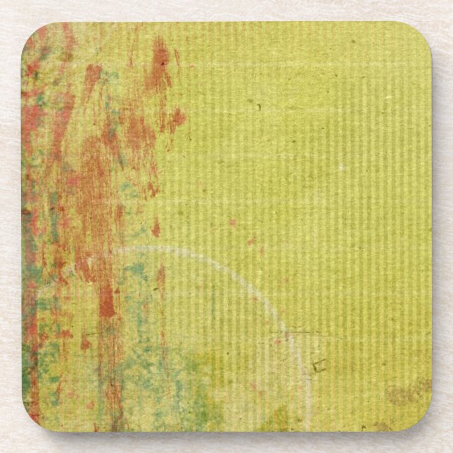 Porta-copo Tinta vermelha e verde no Abstrato do Wallpaper Vi (Frente)