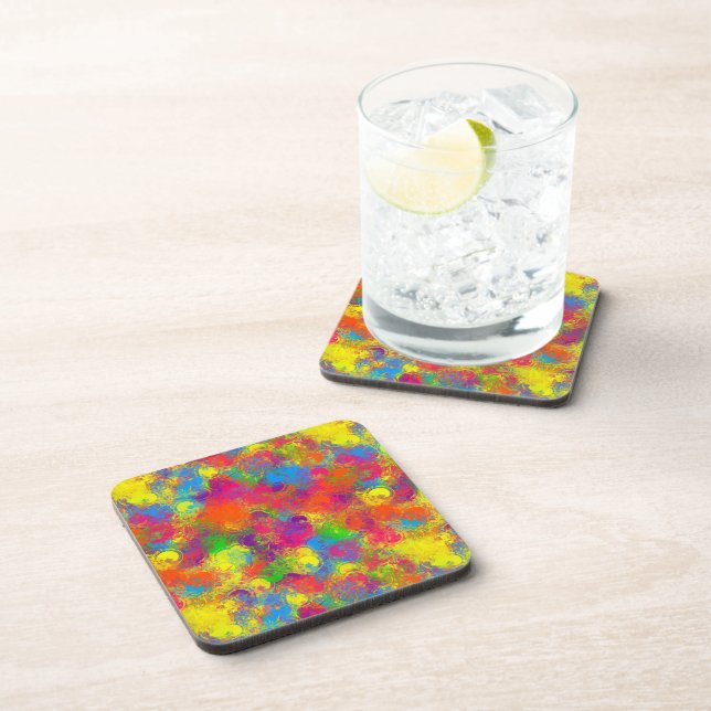 Porta-copo Tintas CKC Podem Florais Beber Coasters (Lado Direito)