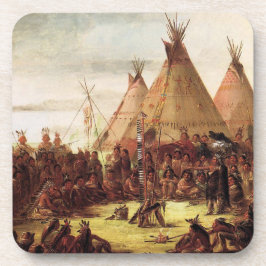 Porta-copo Tipis Conselho de Guerra Sioux George Catlin Por v