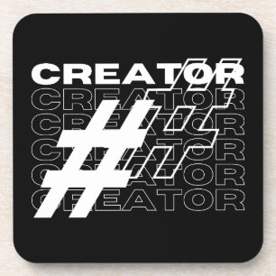 Porta-copo Tipografia Hashtag Criador