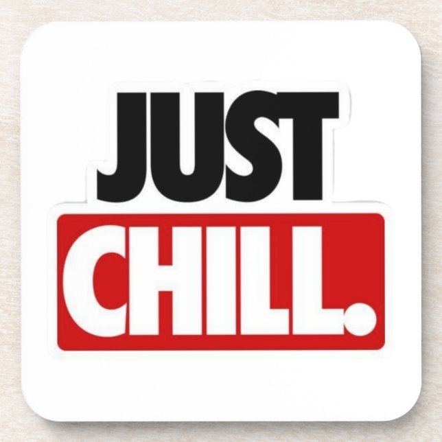 Porta-copo Tipografia Just Chill (Frente)