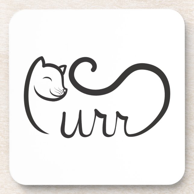 Porta-copo Tipografia Purr PRETA (Frente)