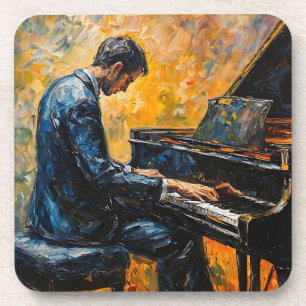 Porta-copo Toca Piano - Pintura a Óleo