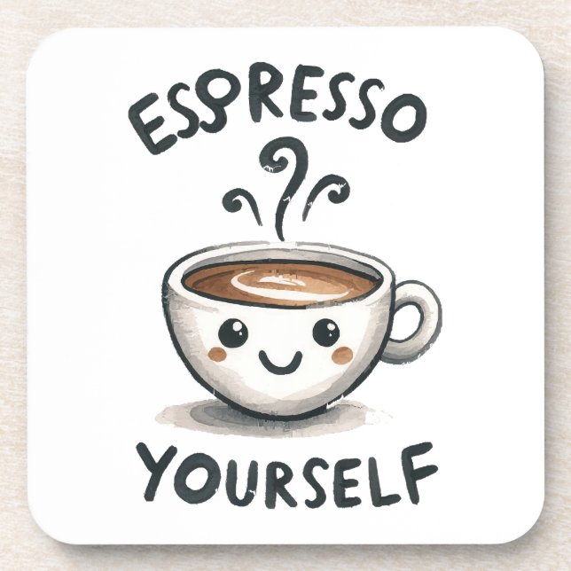 Porta-copo Torne-se um café espresso (Frente)