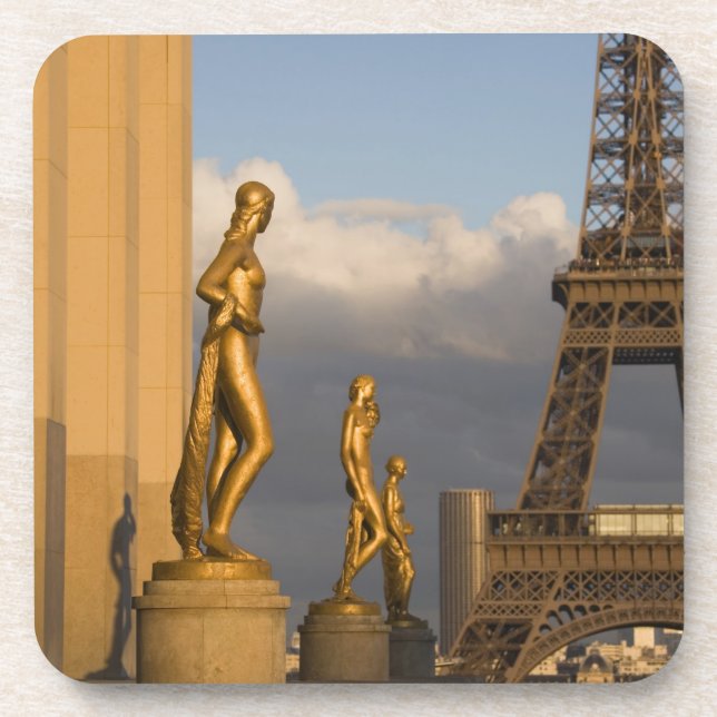 Porta-copo Torre Eiffel do Palais de Chaillot, Paris, (Frente)