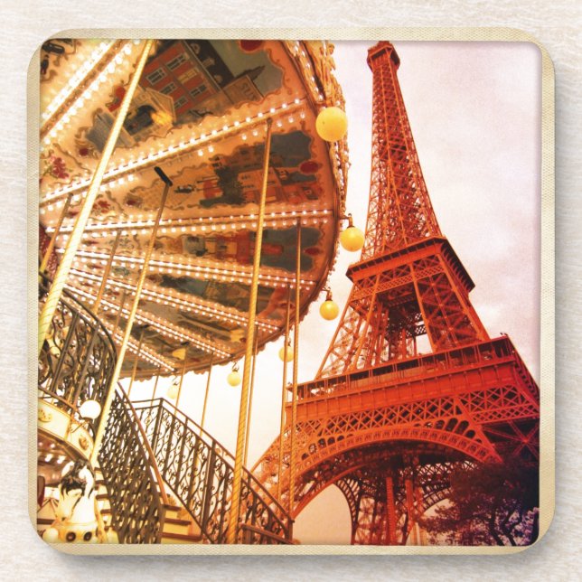 Porta-copo Torre Eiffel e Carrousel (Frente)