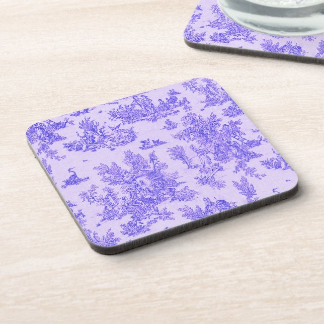 Porta-copo Torre francesa de jouy azul e branco elegante (Left Side)