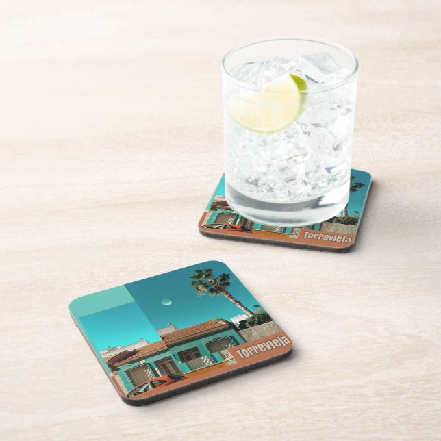 Porta-copo Torrevieja em Laranja e Turquesa (Lado Direito)