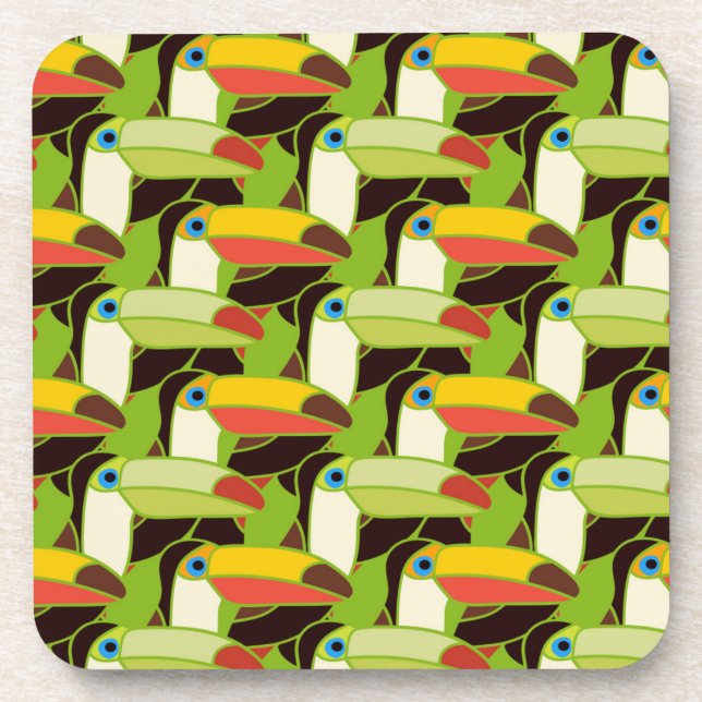 Porta-copo Toucans colorido (Frente)