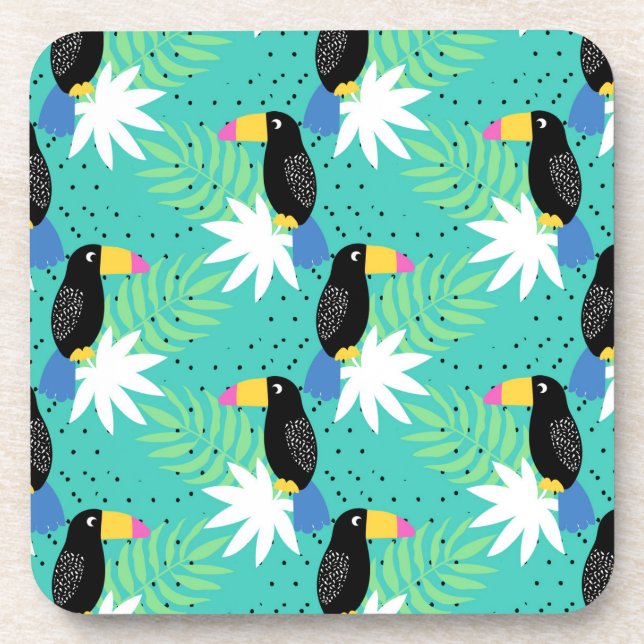 Porta-copo Toucans na cerceta (Frente)