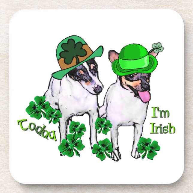 Porta-copo Toy Fox Terrier St Pattys (Frente)