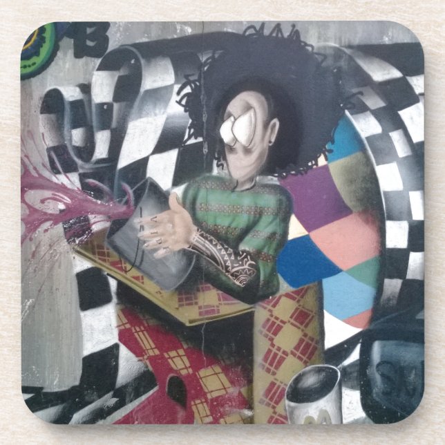 Porta-copo Trabalho de arte abstrato Grafite (Frente)