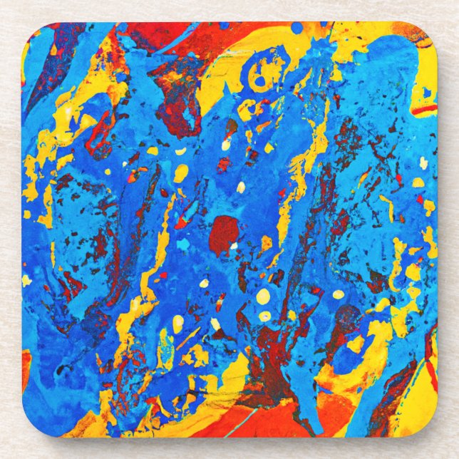Porta-copo Trabalho de arte de Abstrato de cor vívida (Frente)