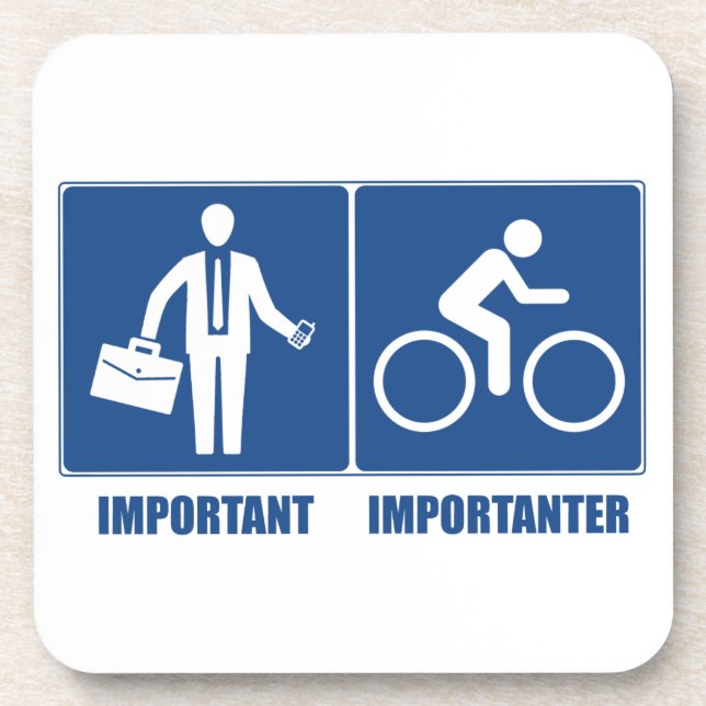 Porta-copo Trabalho É Importante, Ciclismo É Importante (Frente)