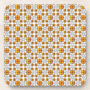 Porta-copo Tradicional letão - símbolo SUN - padrão geomé