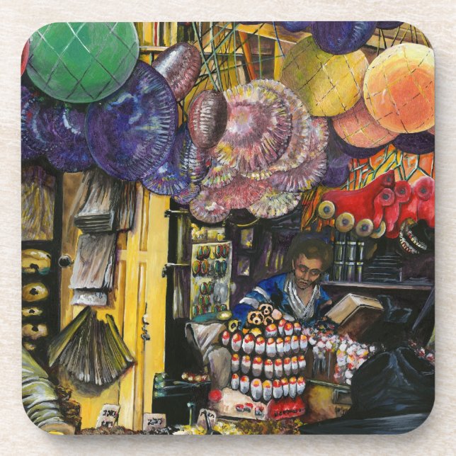 Porta-copo Tradições do Comércio Antigo, Jerusalém (Frente)