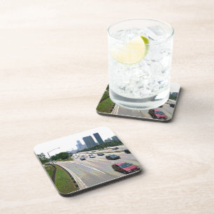 Porta-copo Tráfego de Chicago em Arenito