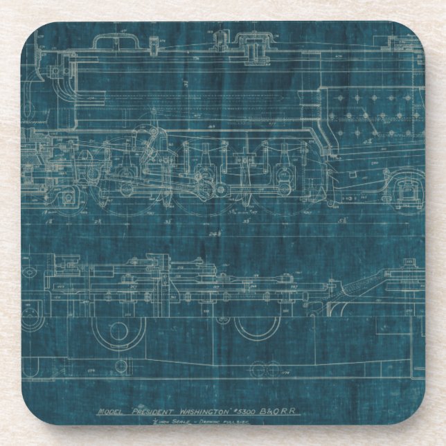 Porta-copo Train Blueprint I (Frente)