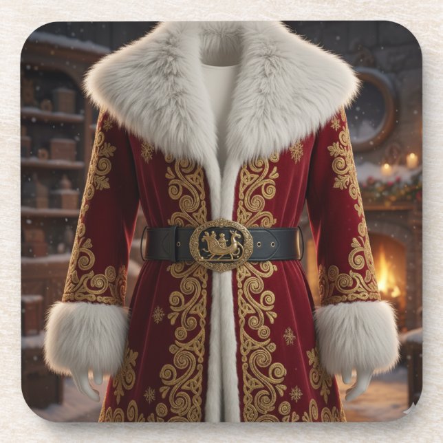 Porta-copo Traje de Natal de Papai Noel - Festivo  (Frente)