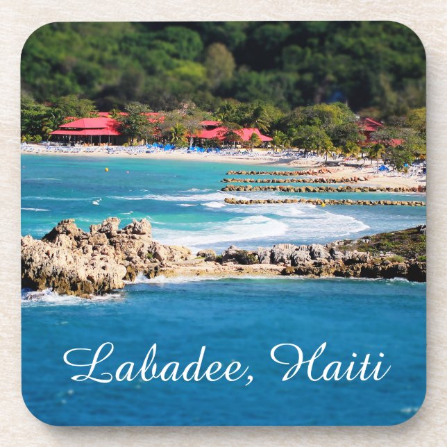 Porta-copo Tranquil Island Paradise Labadee Haiti (Frente)